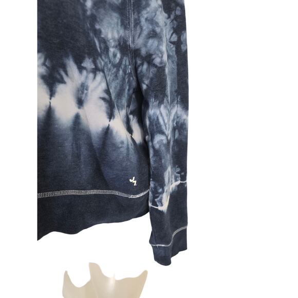JoyLab Blue Tie Dye Cropped Women's Athletic Athleisure Winter Sweatshirt L - Picture 2 of 5